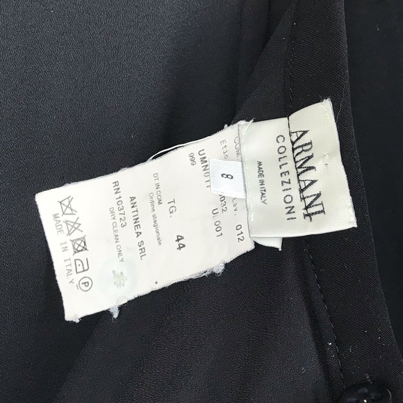 Armani Collezioni Black Ruched Back Skirt Sz 8 EUC - Picture 6 of 8